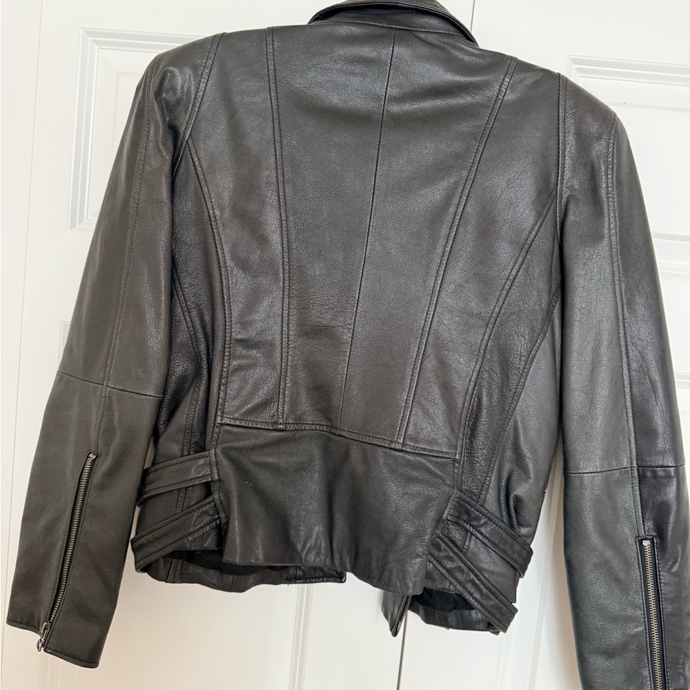 BALMAIN Runway Black Leather Biker Moto Chain Jacket 2009 Look #3 Y2K Goth Rock - Picture 15 of 16